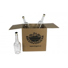Бутылки коньячные 0,5л с пробкой, 9 штук в картонной коробке Beervingem